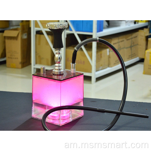 2 ቱቦ 500 ፓፍ ሊድ shisha acrylic